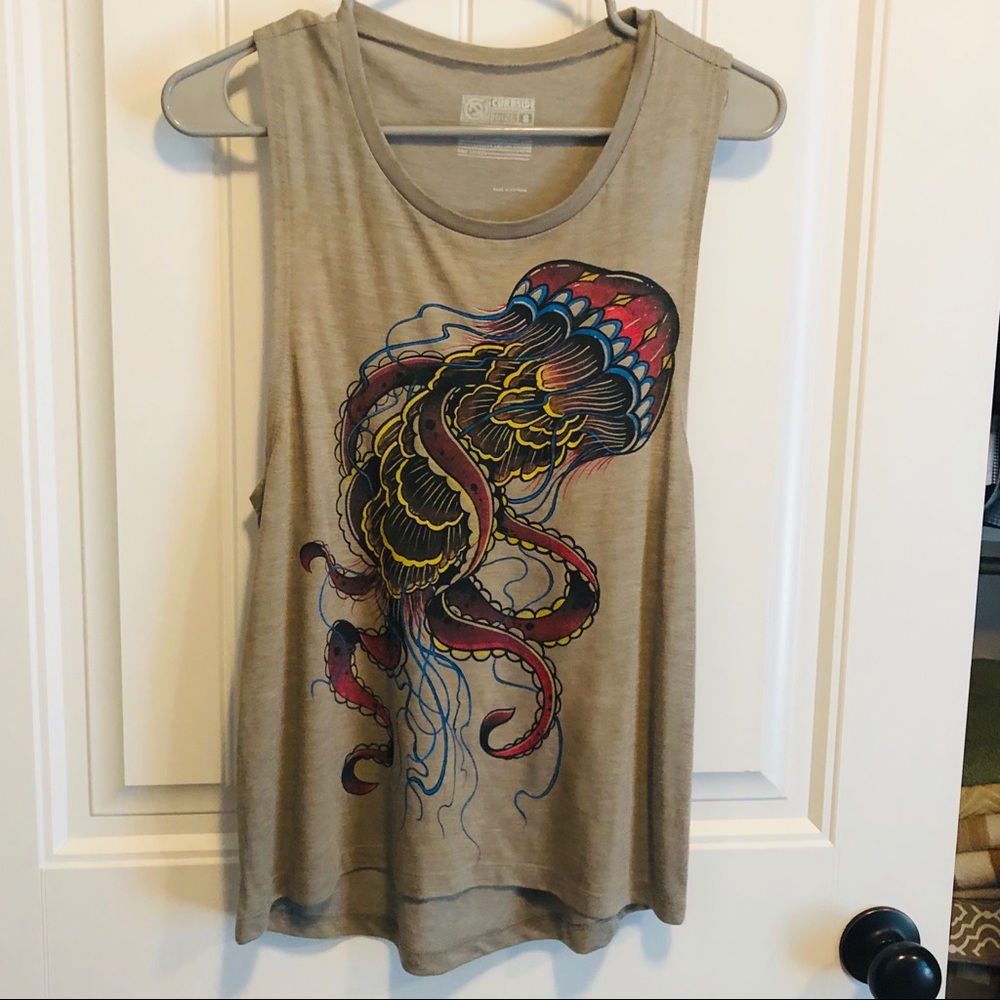 Grey Graphic Tank